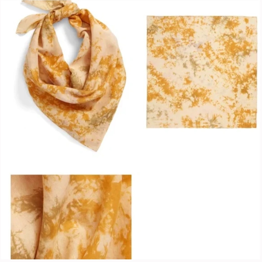 MADEWELL TIE DYE ORGANIC COTTON BANDANA AVALON GOLD NWOT